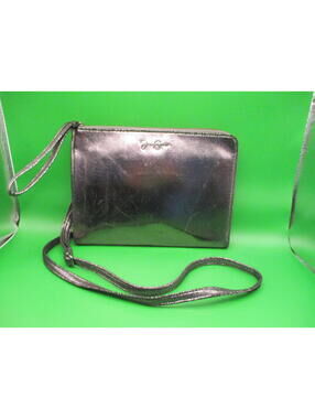 Jessica Simpson Metallic Silver Wristlet Crossbody Bag